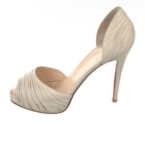 Authentic Christian Louboutin Leather Heels With Open Toe Front!